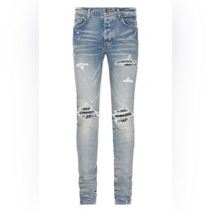 Amiri MX1 skinny fit patchwork jeans size 32